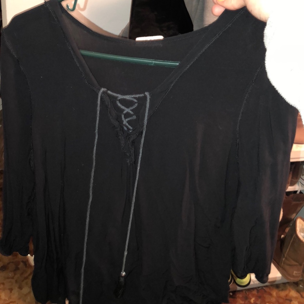 XL Tie Middle Blouse
